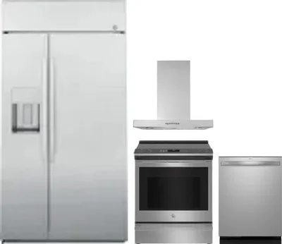 4 Piece Package Includes Refrigerator, Range, Hood And Dishwasher